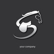 logo entreprise, cheval, selle