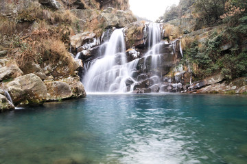 Poster - winter waterfall