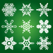 snowflakes green