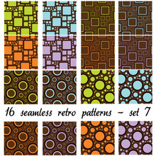 16 Retro Seamless Patterns - Set 7