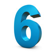 © lznogood - Chiffre 6 3d bleu