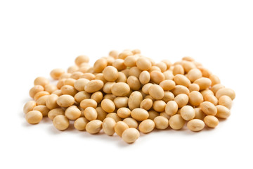 Sticker - soya beans on white background