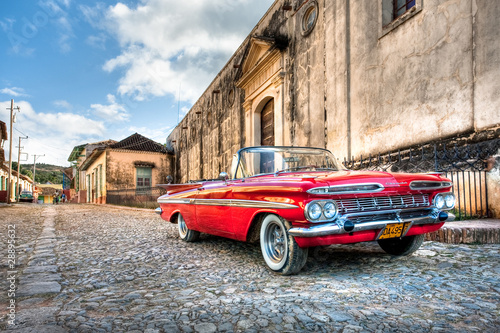 Naklejka - mata magnetyczna na lodówkę Red Chevrolet