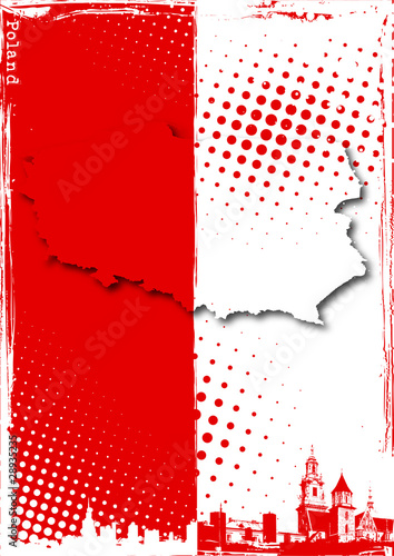 Board z aluminiowym obramowaniem Plakat z Polski