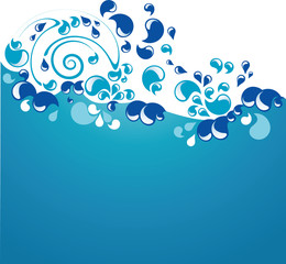 Wall Mural - blue water background