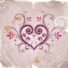 Canvas Print - Vector decorative heart