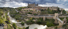 Panoramic View In The Old City In Toledo. Spain
