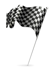 Canvas Print - Waving flag checkered