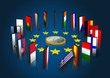 Eurozone kippt - Dominoeffekt - Euro liegend