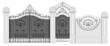 © shooarts - old street fence and gate vector