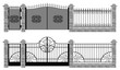 old street fences and gates vector