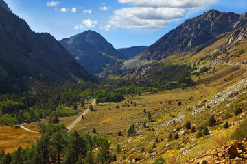 Sticker - The picturesque valley in Yosemite.