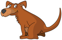 Brown Dog Vector Illustration
