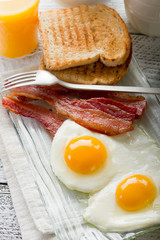 Sticker - eggs with bacon-uova con bacon