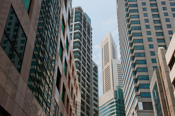 Wall Mural - skyscrapers, typical urban cityscape