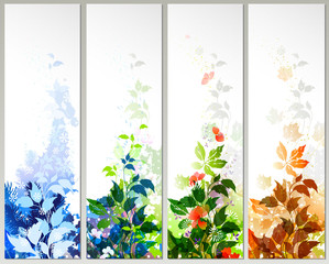 Poster - Set of four season banners