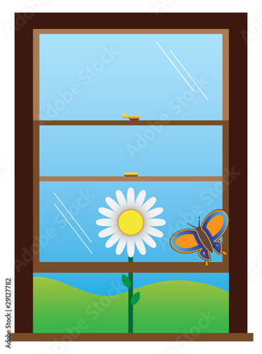 Plakat na papierze fotorealistycznym Uwięziony motyl