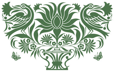 Wall Mural - birds of paradise in a bouquet of flowers