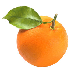 Orange with leaves