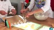kids baking macaroons
