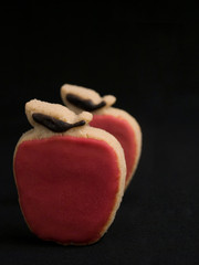 Wall Mural - Two Apple Shaped Cookies