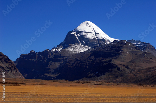 Plakat na papierze fotorealistycznym Zamontuj kailash w Tybecie