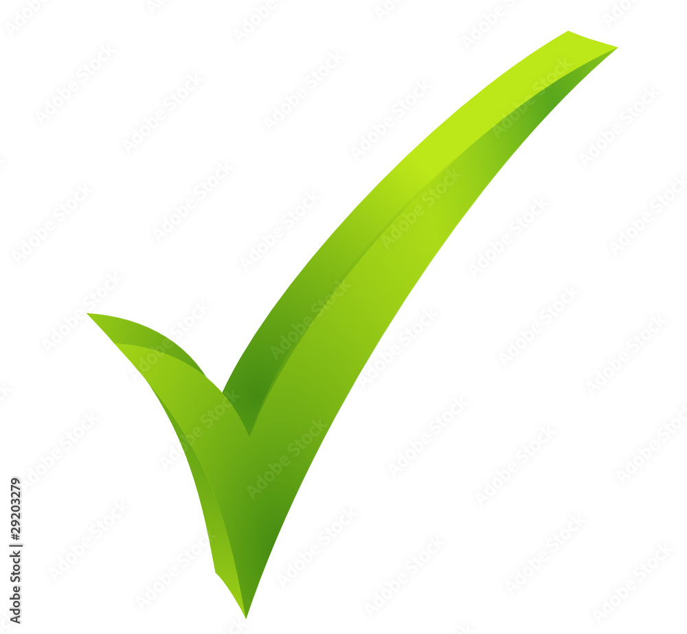 Image vectorielle Stock symbole validé vert | Adobe Stock