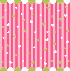 Wall Mural - Cute seamless pattern with little hearts , baby card