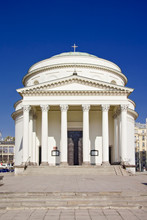 Classical Church In Warsaw. Poland.