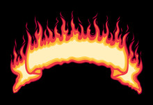 Flaming Fire Banner