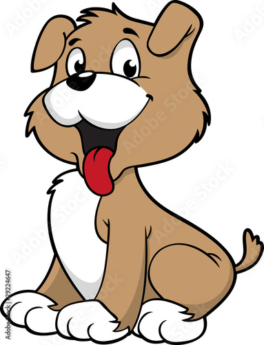 cute smiling puppy Stock Vector | Adobe Stock