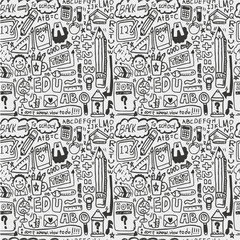 Wall Mural - seamless school element pattern