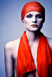 © zdenek kintr - extravagant makeup attractive girl in scarf