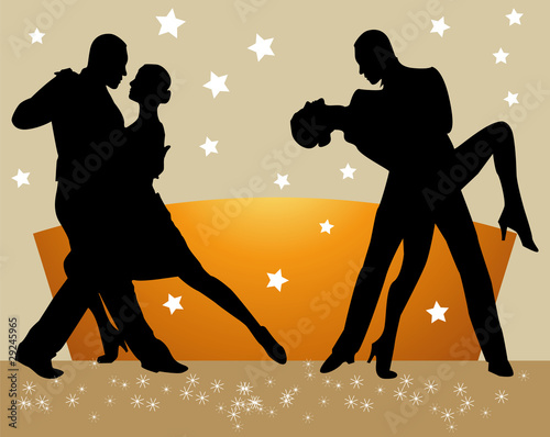 Obraz na płótnie canvas dwuczęściowy "dyptyk" Tango