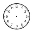 classic wall clock on on white background