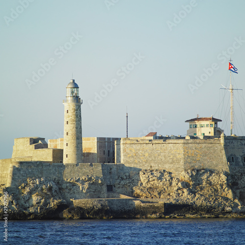 Obraz na płótnie canvas czteroczęściowy "tetraptyk" Morro Castle, Hawana, Kuba