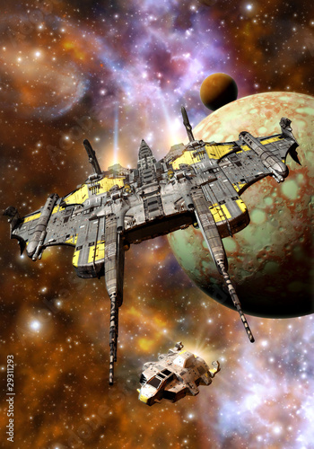 Tapeta ścienna na wymiar spaceship and space pirates
