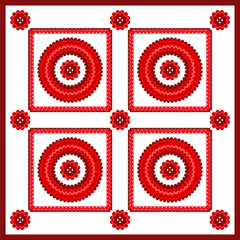 The sample of a slavic pattern (Ukraine, Russia, Belarussija).