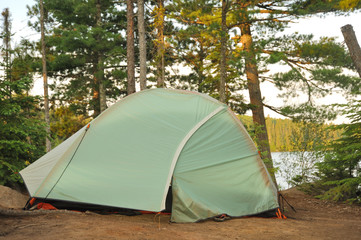 Wall Mural - Tent at Campsite in the Wilderness