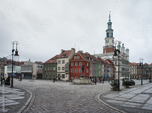 Plakat na papierze fotorealistycznym Stare miasto w Poznaniu, Polska