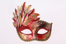 Carnival Venetian Mask Isolated On White Background