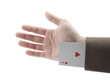 Ace up the sleeve. Clipping path included