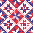 American Patchwork Quilt Seamless Pattern