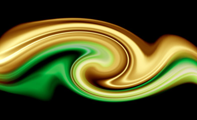 Wall Mural - Yellow and Green Twirl