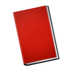 red hardcover book