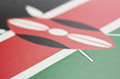 ケニアの国旗のアップ