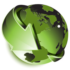 Poster - green globe