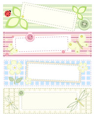 Sticker - Collection vector banners with patchwork