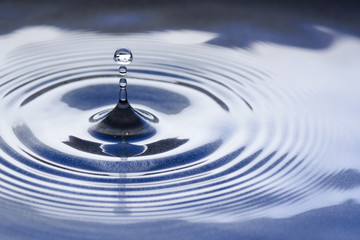 Water drop splashing