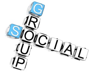 Wall Mural - Social Group Crossword